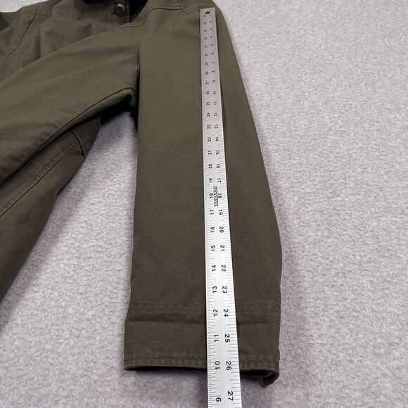 LL Bean Adirondack Barn Coat Womens 3X Chore Jacket Green Flannel Plaid Lined - Picture 6 of 13